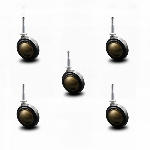 2.25 Inch Windsor Antique Soft Tread Ball Caster - Grip Neck Stem-SCC, 5PK